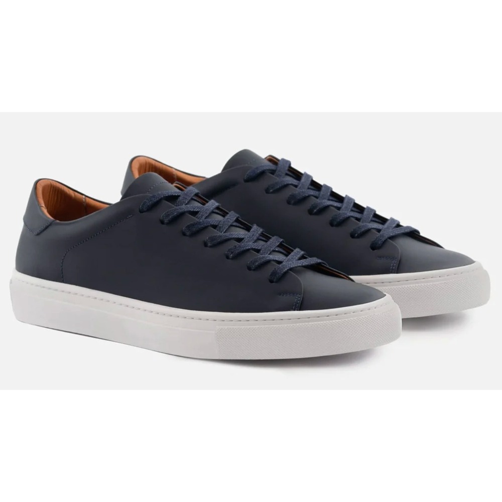Beckett Simonon Men's Reid Sneakers Shoes Slate Blue White Leather 9.5 NWOB $270